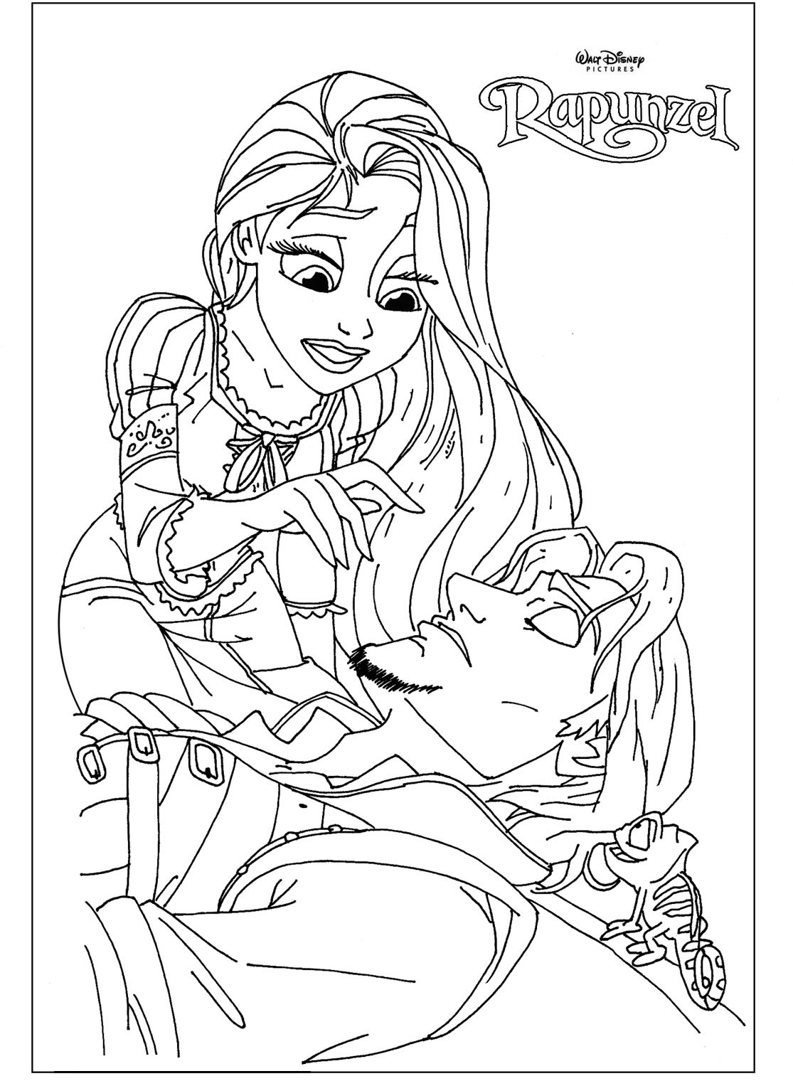 Rapunzel 10 disegni da colorare gratis