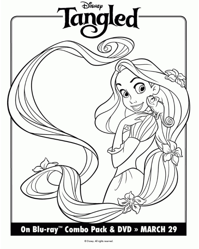 Rapunzel 9 disegni da colorare gratis