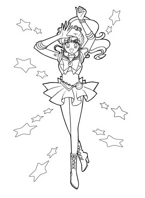 Sailor Moon e le stelle disegni da colorare gratis