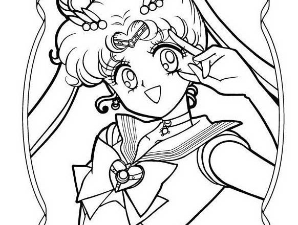 Sailor Moon in cornice disegni da colorare gratuiti