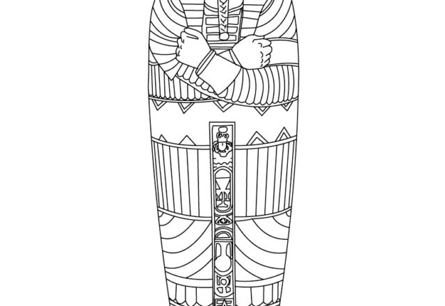 Sarcofago disegni da colorare gratis Antico Egitto (3)