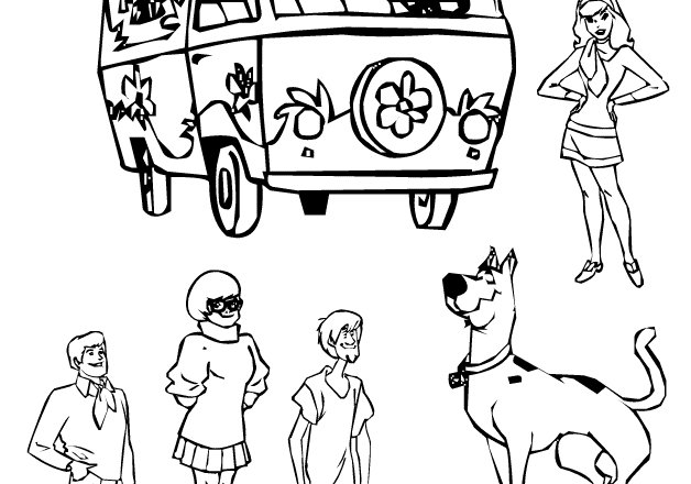 Scooby Doo cartoni animati disegni da colorare