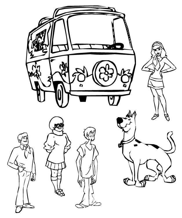 Scooby Doo cartoni animati disegni da colorare