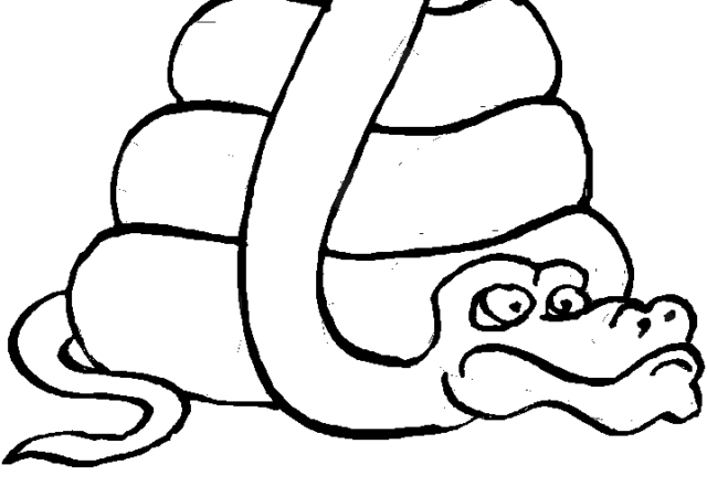 Serpente buffo da stampare e da colorare per i bambini