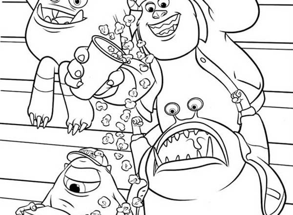 Simpatico disegno da colorare di Monsters University