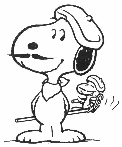 Snoopy pittore disegno da colorare Charlie Brown