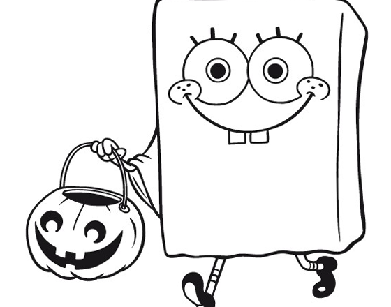 Spongebob In Versione Halloween Disegno Da Colorare Archivi Disegni