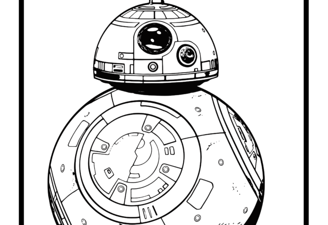 Stampa e colora BB-8 personaggio Star Wars