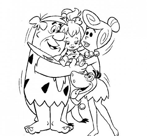 Stampa e colora la famiglia Flintstones