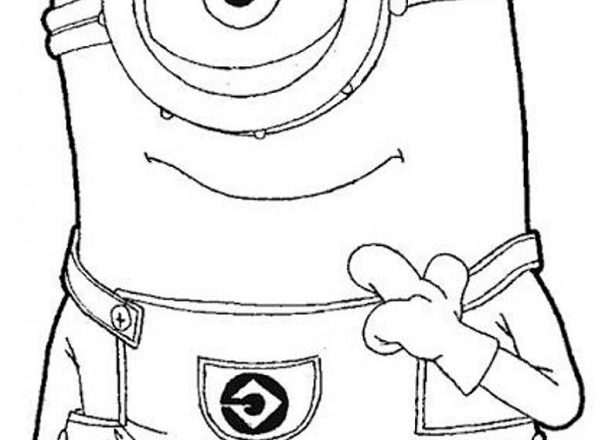 Stuart Minions disegno da colorare per bambini gratis