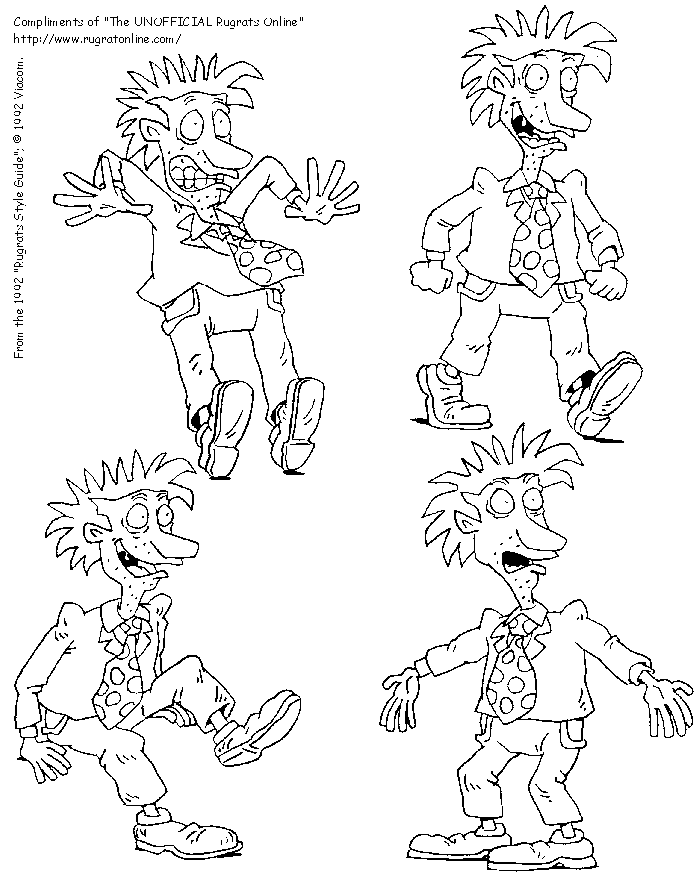 Stuart Stu de I Rugrats in vari disegni da colorare 1