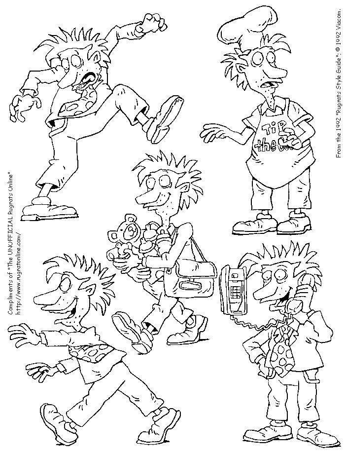 Stuart Stu de I Rugrats in vari disegni da colorare 2