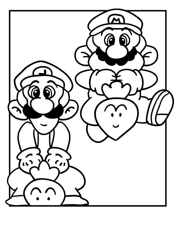 Super Mario Bros e Luigi disegni gratis