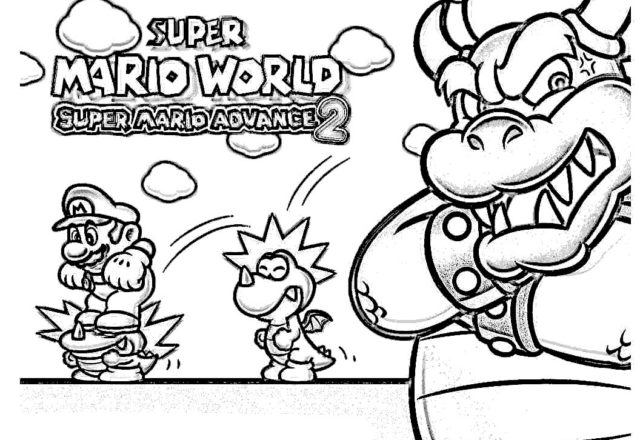 Super Mario World disegno da colorare gratis