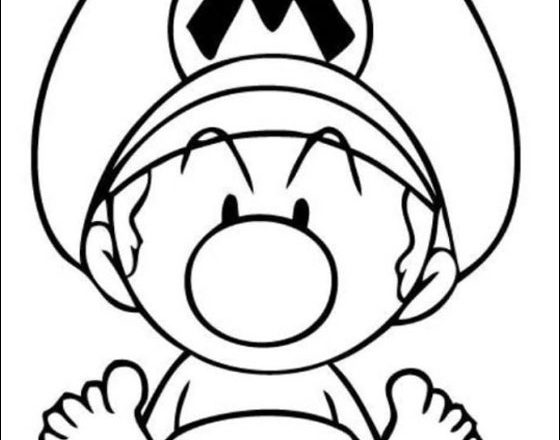 Super Mario bebè disegno da colorare gratis