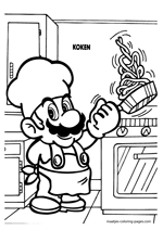 Super Mario cuoco disegno da colorare gratis