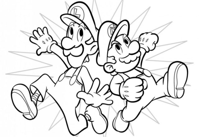 Super Mario e Luigi all’ attacco disegno da colorare gratis