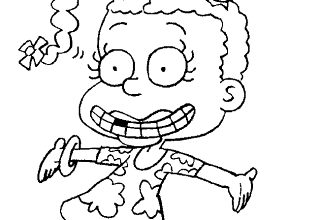 Susie dei Rugrats sorridente disegno da colorare per bambini