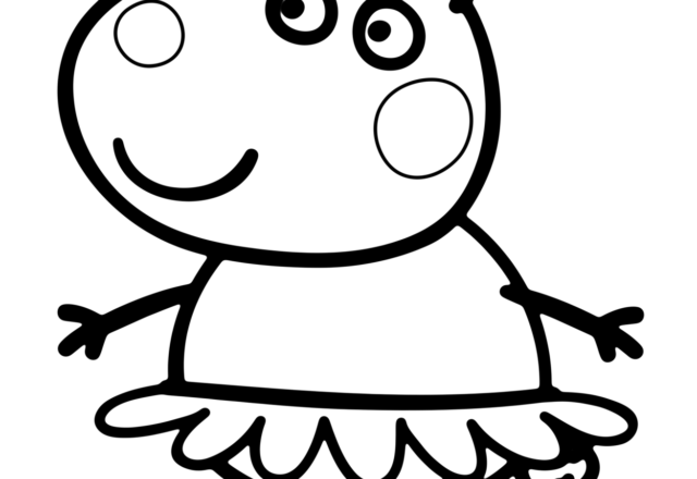 Suzy amica di peppa Pig ballerina disegno da colorare gratis