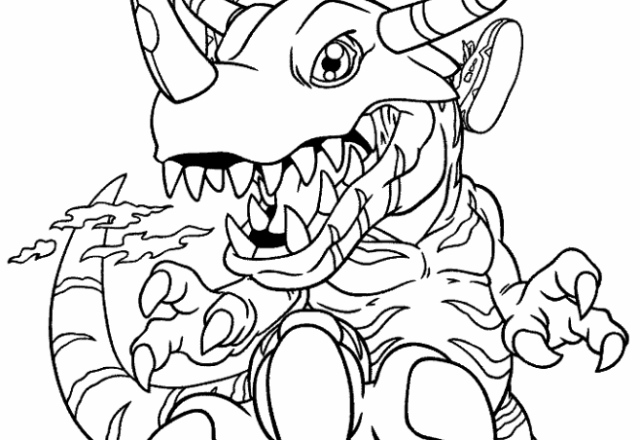 Tai e Greymon disegni gratis da colorare