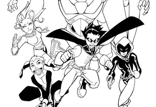 Teen Titans 12 disegni da colorare gratis