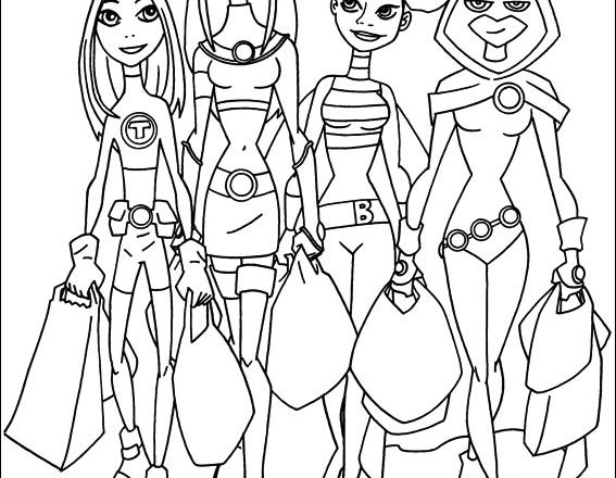 Teen Titans girl disegni da colorare gratis