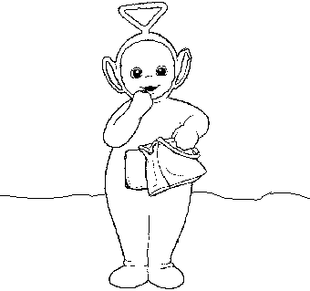 Teletubbie che ride disegno da stampare per bambini