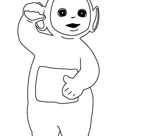 Teletubbie saluta disegno da stampare e colorare