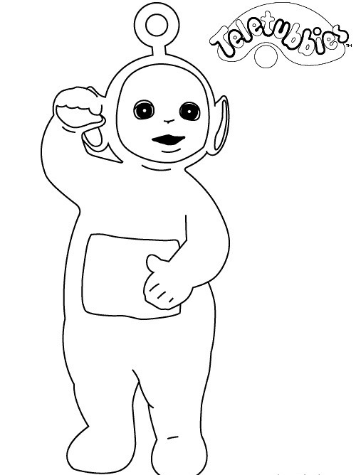 Teletubbie saluta disegno da stampare e colorare