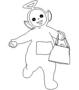 Teletubbies che saltella disegno da colorare