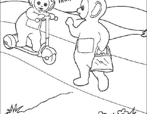 Teletubbies che si salutano disegni da colorare