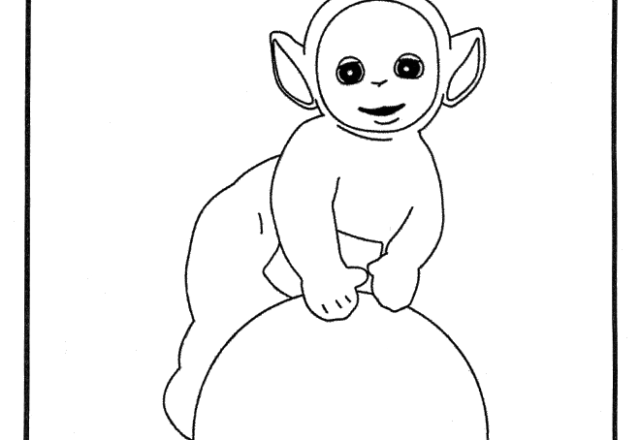 Teletubbies e giochi con la palla disegno da colorare