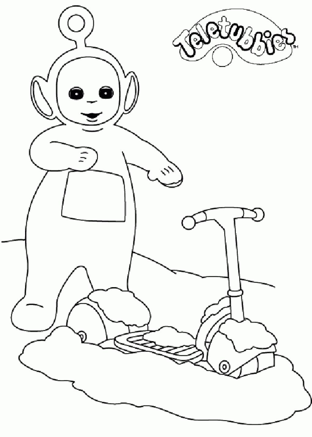 Teletubbies e problemi con la neve disegno da colorare gratis