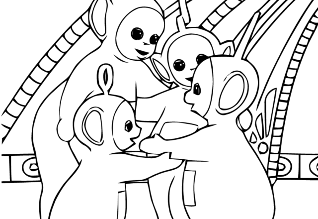 Teletubbies felici disegni da colorare