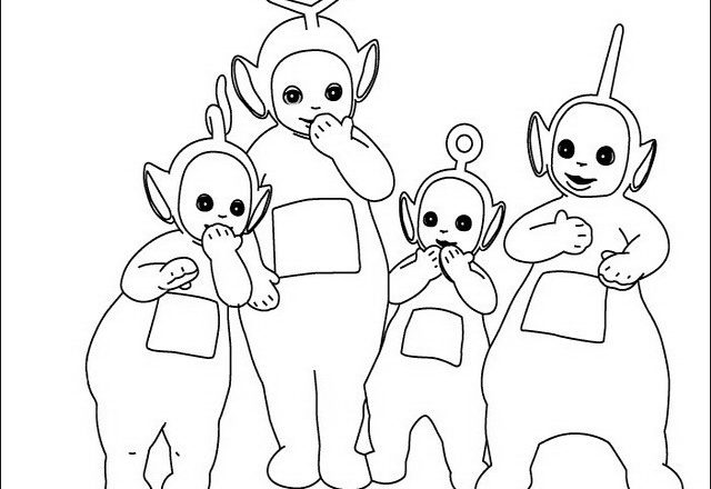 Teletubbies ridono disegno da colorare per i bimbi e le bimbe