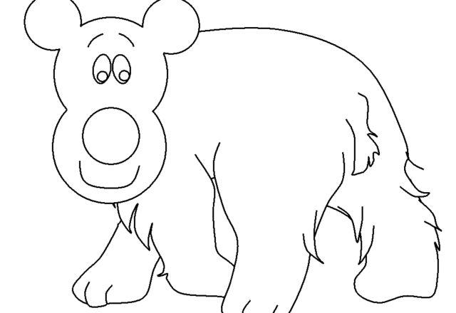 Tenero cane nel periodo invernale disegno per bambini