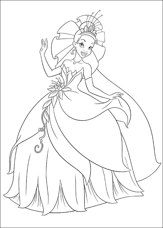 Tiana disegni gratis da colorare