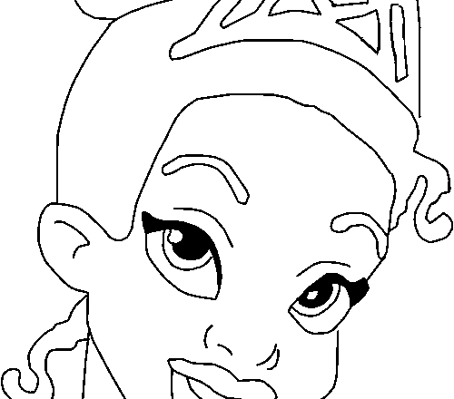 Tiana viso disegni gratis da colorare