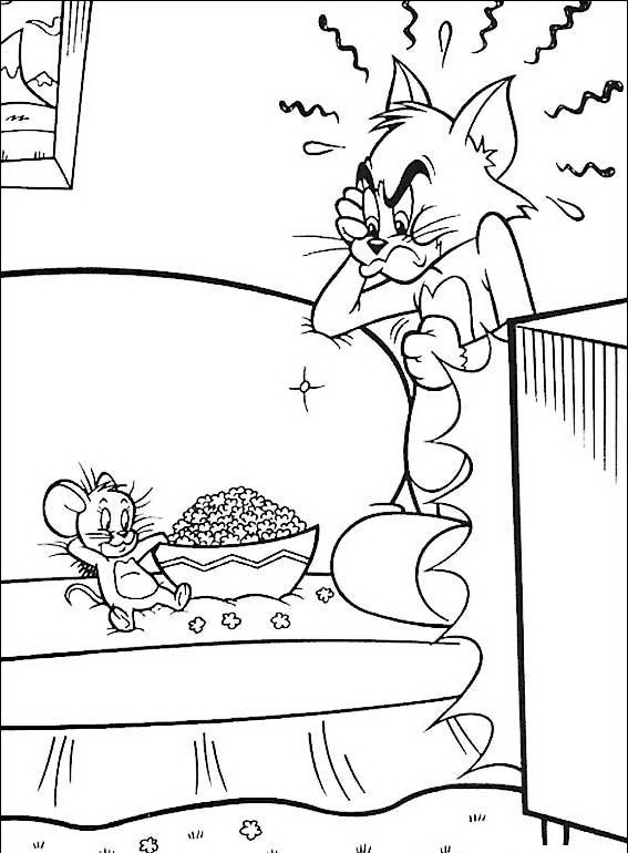 Tom and Jerry e la televisione disegno da colorare