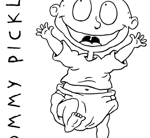 Tommy Pickles è felice I Rugrats disegno da colorare