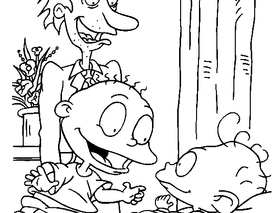 Tommy e Dil fratelli felici I Rugrats disegno da colorare gratis