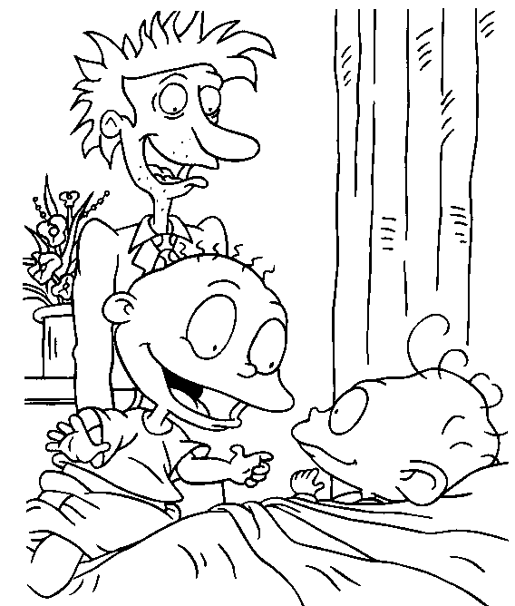 Tommy e Dil fratelli felici I Rugrats disegno da colorare gratis