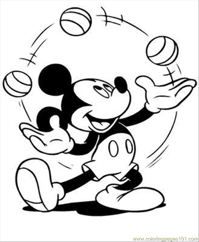 Topolino giocoliere disegno da colorare