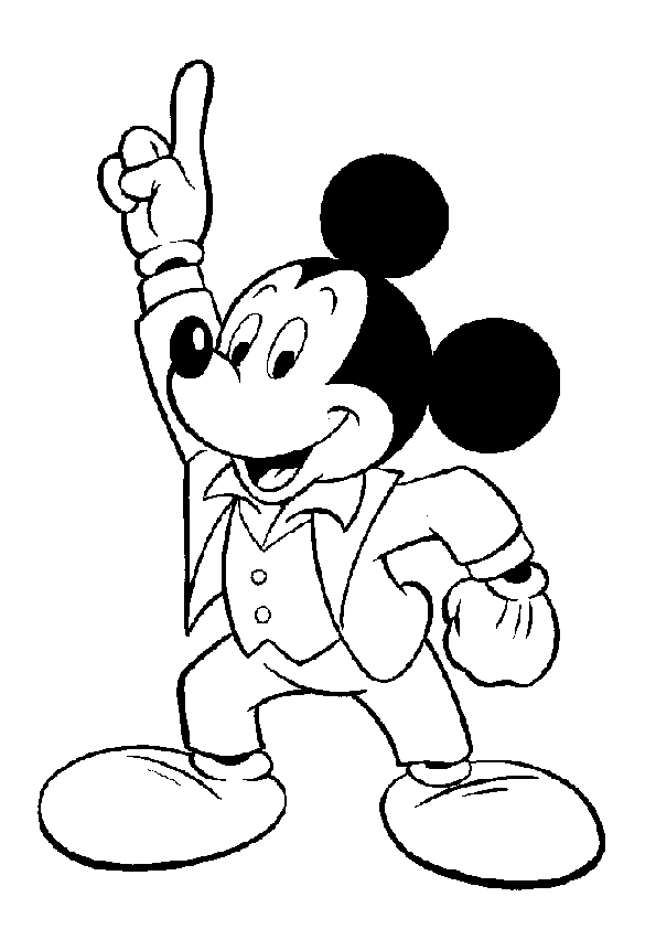 Topolino vestito per il sabato sera disegno da colorare