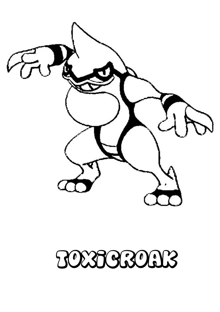 Toxicroak Pokemon disegni da colorare