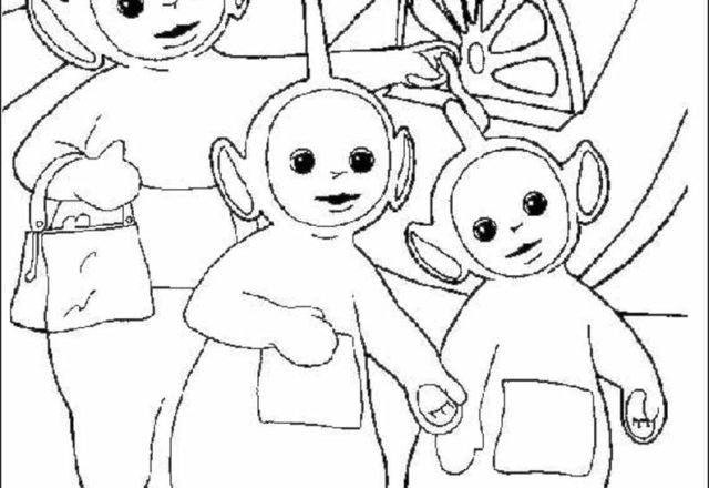 Tre Teletubbies da stampare e da colorare