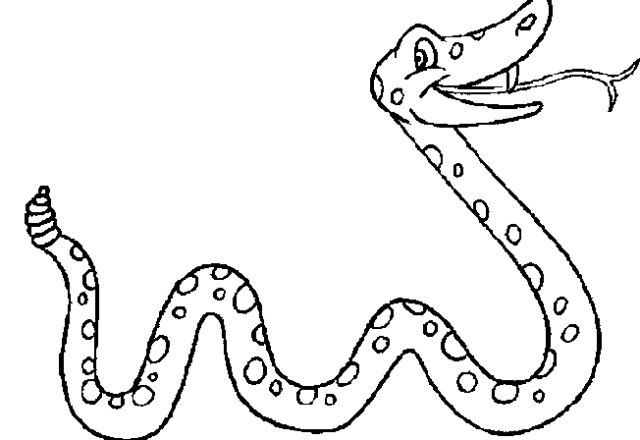 Un serpente allegro disegni da stampare per bambini