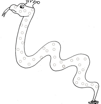 Un serpente con la corona disegni gratuiti per i bambini