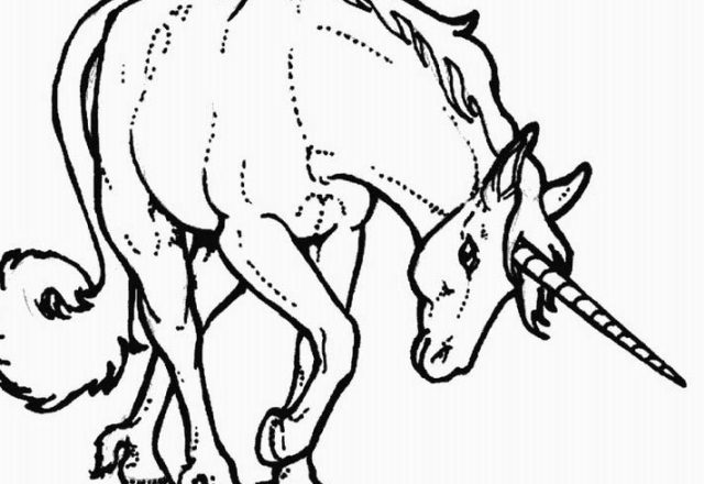 Un unicorno disegno da colorare gratis