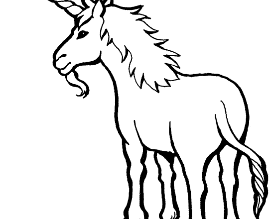 Unicorno disegno da colorare gratis